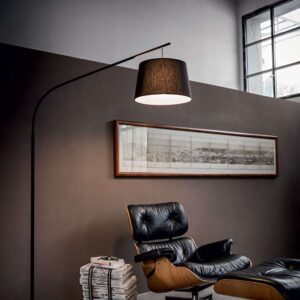 Ideal Lux Daddy 110363 - черен лампион с текстилен абажур до кресло