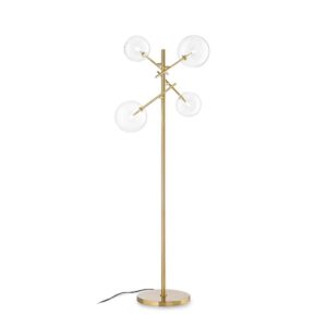 Лампион Ideal Lux Equinoxe PT04 290966 - месингово покритие и прозрачно стъкло