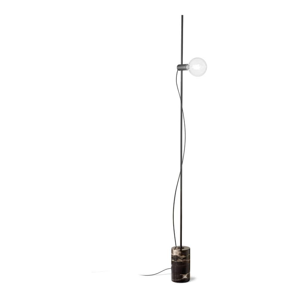 Ideal Lux Eva PT1 295213 - черна метална стойка, мраморна основа и видима крушка