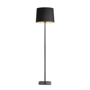 Лампион Ideal Lux Nordik PT1 161716 - черен текстилен абажур със златиста вътрешност