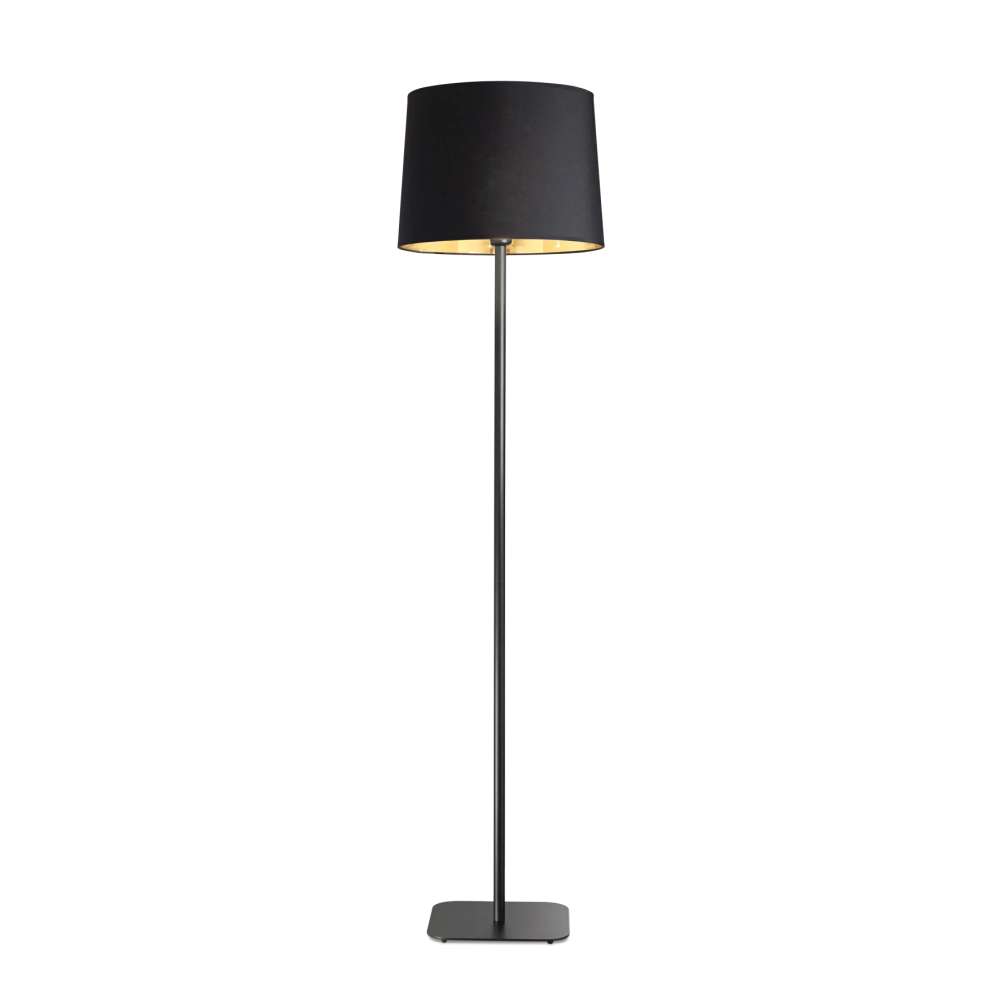 Лампион Ideal Lux Nordik PT1 161716 - черен текстилен абажур със златиста вътрешност