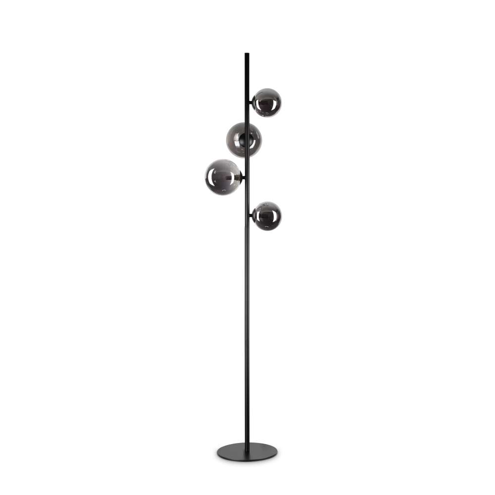 Ideal Lux Perlage PT04 306988 - лампион с опушено стъкло и черен метал, общ изглед