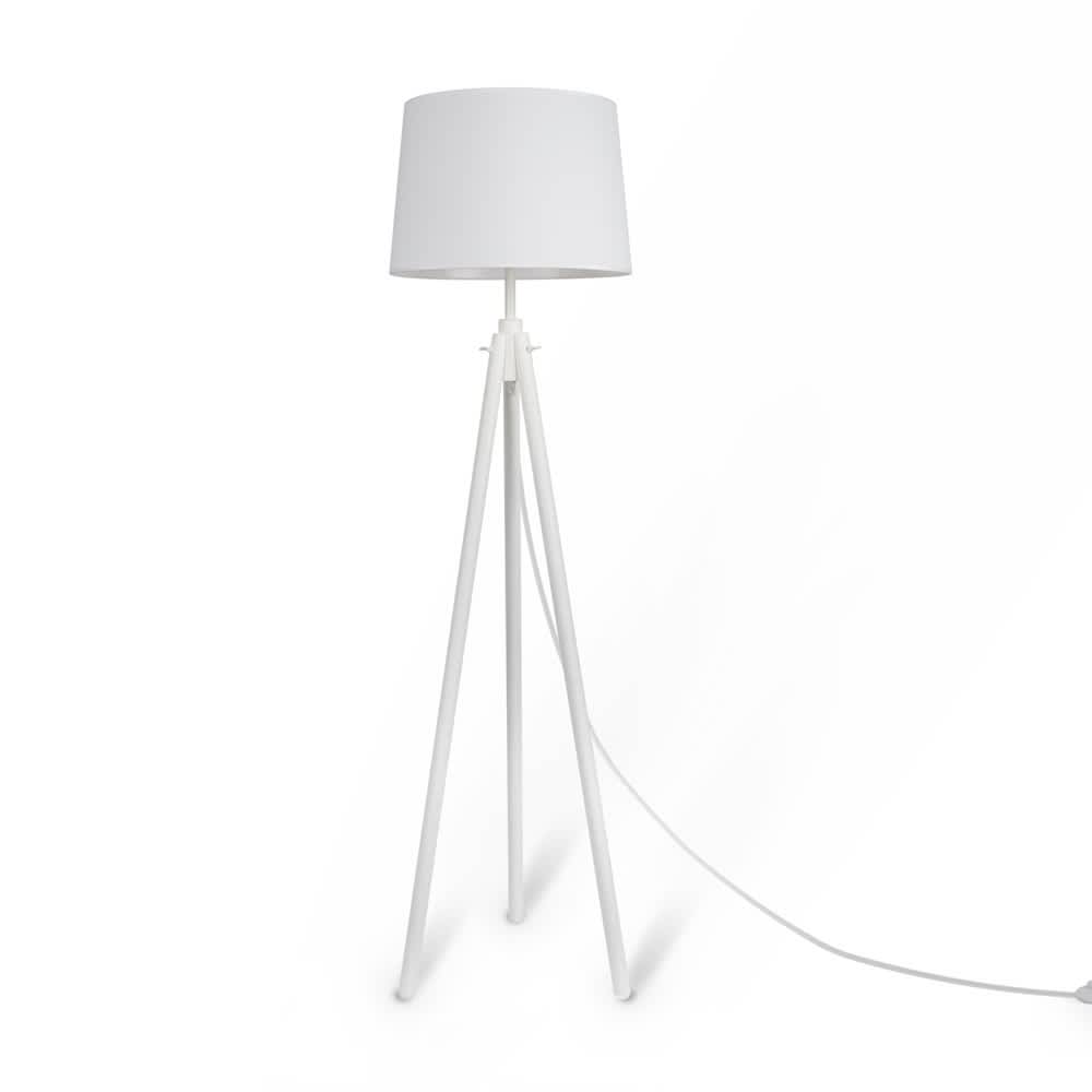 Maytoni Calvin Z177FL-01W - бял лампион с тринога основа