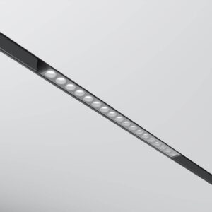 Линеен LED прожектор Maytoni Exility Points TR031-2-18W3K-B, черен, общ изглед върху релсата