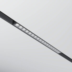 Линеен LED прожектор Maytoni Exility Points TR031-2-18W4K-B, черен, общ изглед върху релсата
