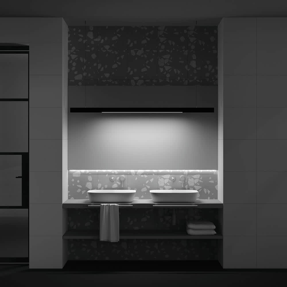 Линейна LED лампа Maytoni Exility Basis TR030-4-30WTW-DD2-B, черна, осветяване на кухненски плот