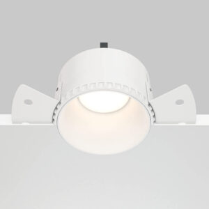 Луна за вграждане Maytoni Share DL051-01-GU10-RD-W GU10 Ø14 см бяла - общ изглед с монтажните елементи