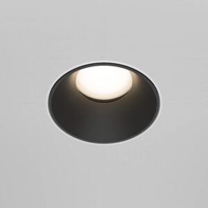 Луна за вграждане Maytoni Share DL051-U-2WB GU10 Ø10,2 см бяла с черен рефлектор - изглед след монтаж