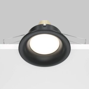 Луна за вграждане Maytoni Slim DL027-2-01B GU10 Ø8,5 см черна - общ изглед с монтажните пружини