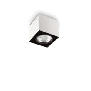Луна за таван Ideal Lux Mood PL1 D09 Square 140902 в бял цвят на бял фон