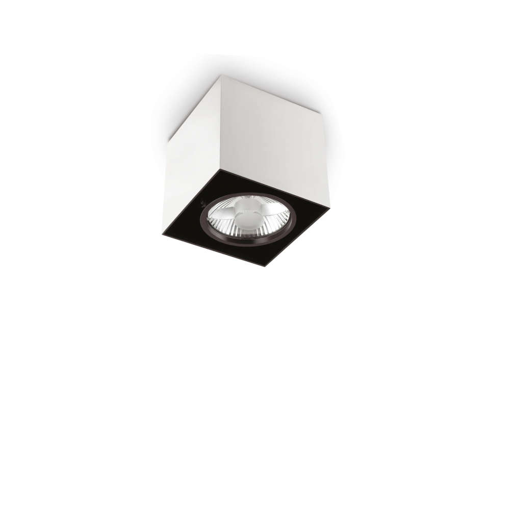 Луна за таван Ideal Lux Mood PL1 D09 Square 140902 в бял цвят на бял фон