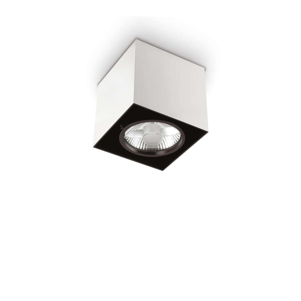 Луна за таван Ideal Lux Mood PL1 D15 Square 140933 в бял цвят на бял фон