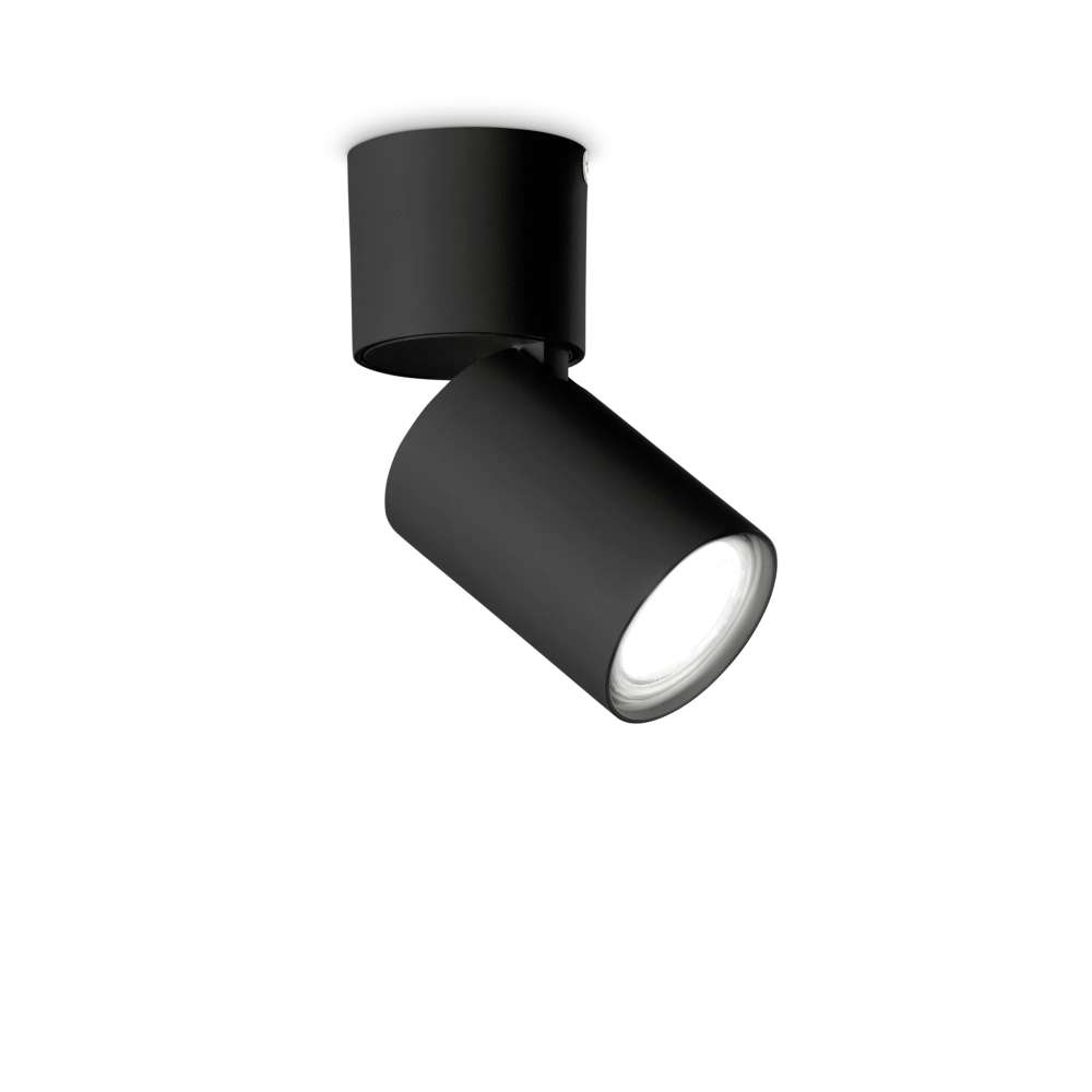 Спот за таван Ideal Lux Toby PL1 271545 GU10 Ø6 см черен - основен изглед