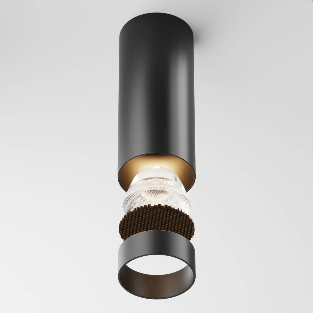 Луна за таван Maytoni Focus C056CL-L12B3K-W-B, разглобен изглед на оптичния модул