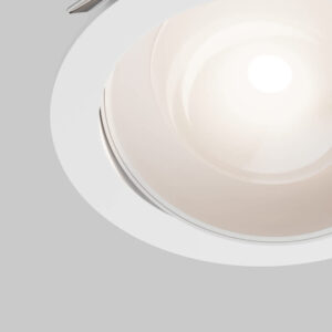 Бяла LED луна Maytoni Lens DL105-12W3K-W, детайл на оптичната леща