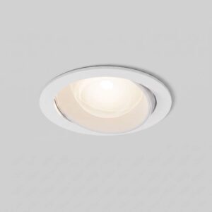 Бяла LED луна Maytoni Lens DL105-12W3K-W, изглед след вграждане