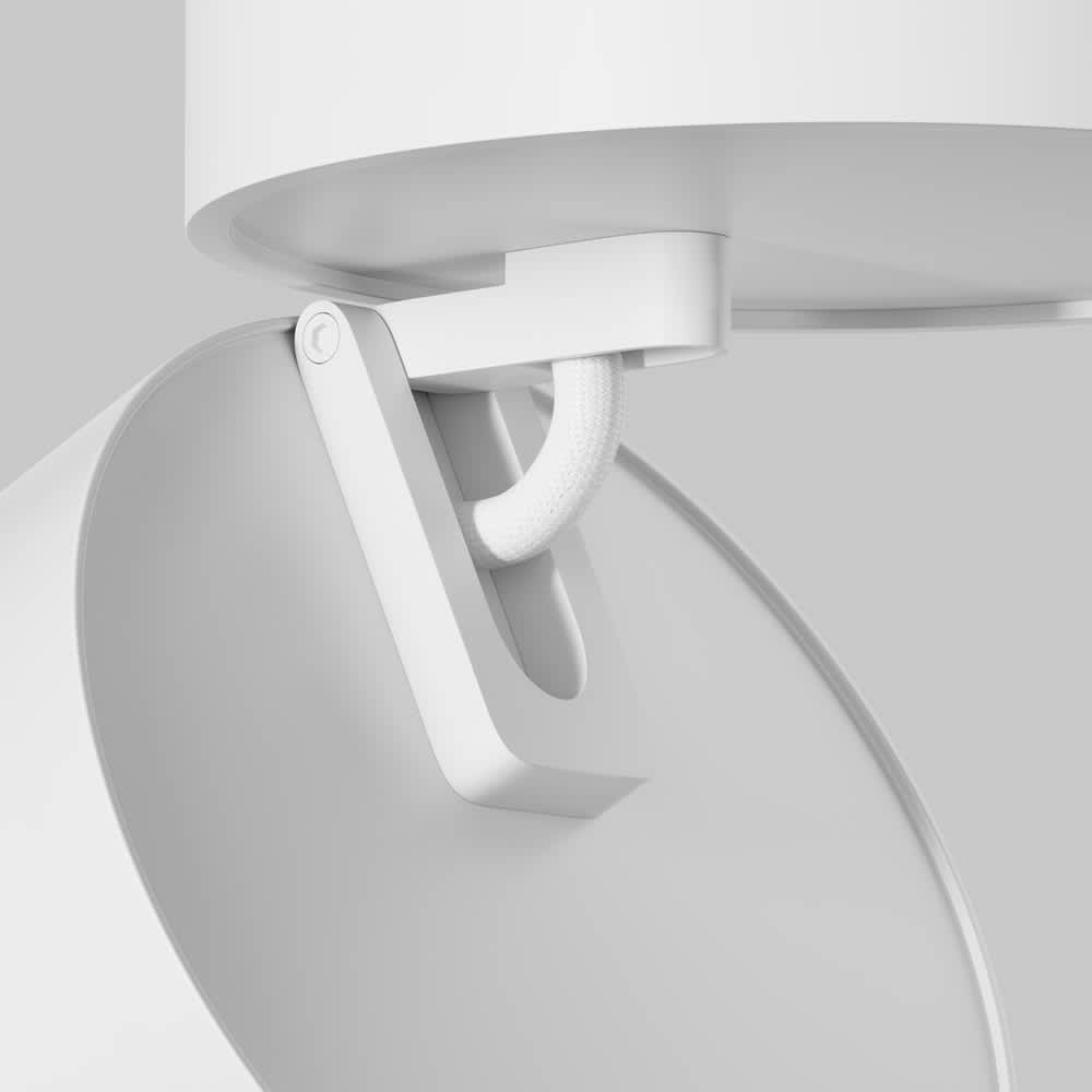 Бяла LED луна Maytoni Lens C220CL-12W3K-W, шарнир за насочване на светлината