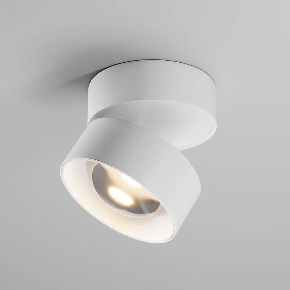 Бяла LED луна Maytoni Lens C220CL-12W3K-W, основен изглед