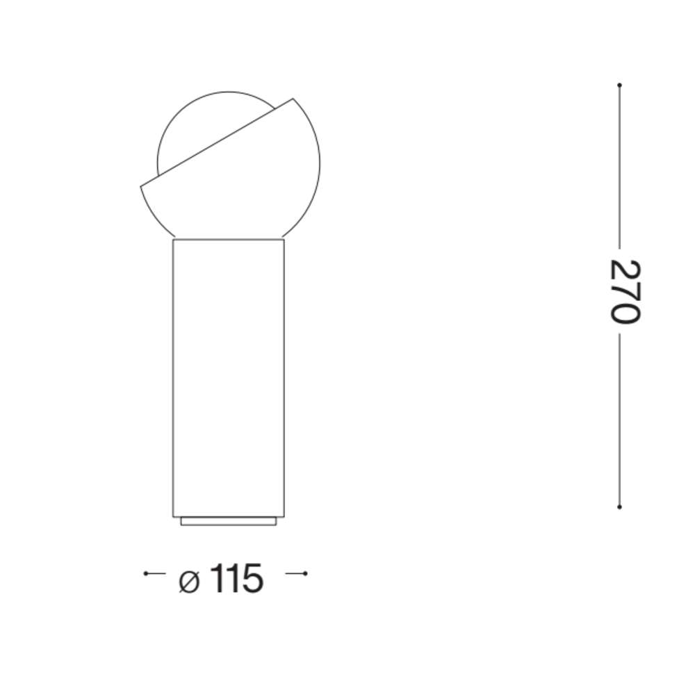 Ideal Lux Bloom TL1 Big 352848 - схема с размери