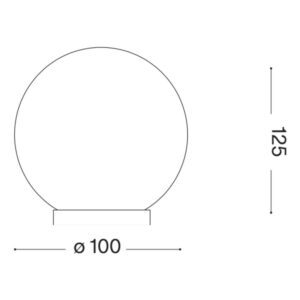 Схема с размери на настолна лампа Ideal Lux Carta TL1 D10 317151