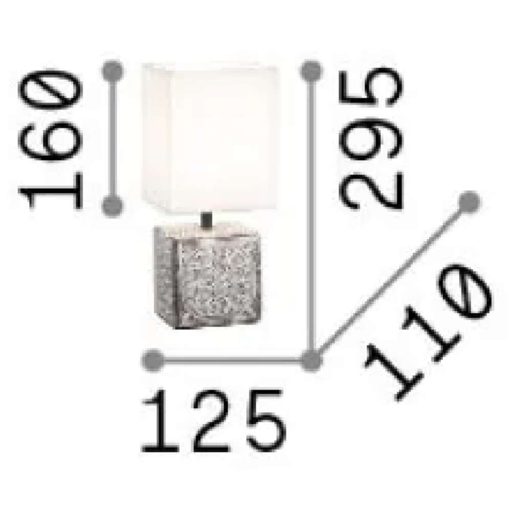 Размерна схема на Ideal Lux Kali' 245348 - дължина 12,5 см, височина 29,5 см и широчина 11 см