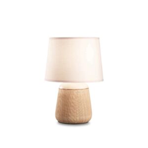 Настолна лампа Ideal Lux Kali'-2 TL1 245331 E14 Ø20 см с бял абажур - основен изглед