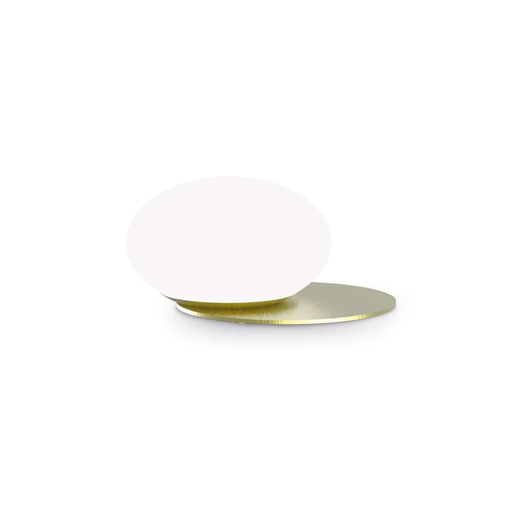 Ideal Lux Ninfea TL1 346526 - настолна лампа с месингово метално тяло и бяло матирано стъкло