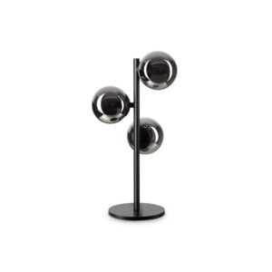 Ideal Lux Perlage TL03 292465 - настолна лампа с опушено стъкло и черен метал, общ изглед