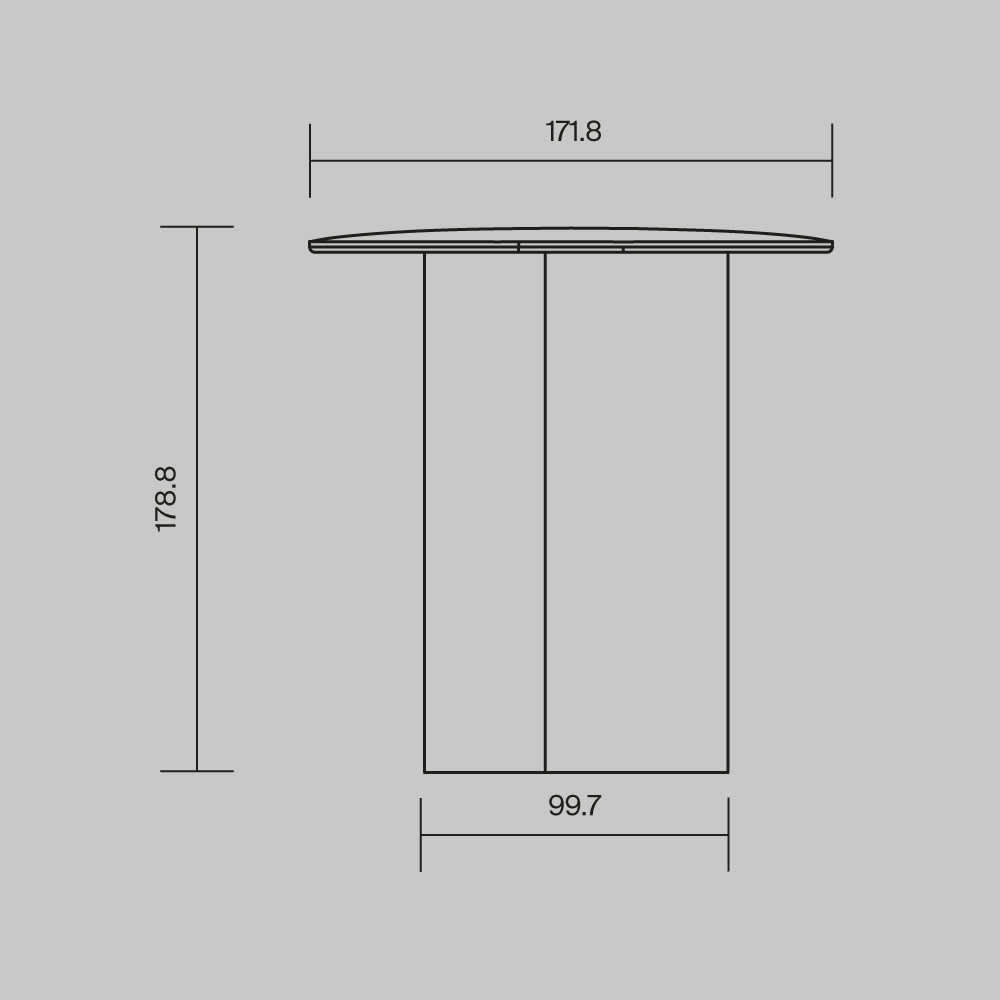 Настолна лампа Maytoni ASYM MOD510TL-L1,5BK, схема с размери