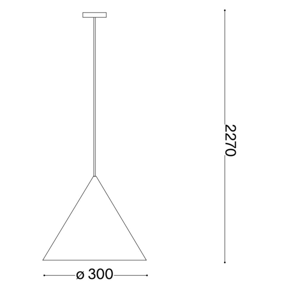 Схема с размери на пендел Ideal Lux A-line SP1 D30 232744