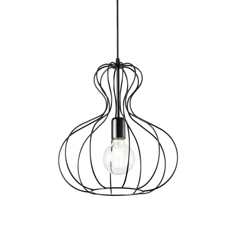 Пендел Ideal Lux Ampolla-1 SP1 148502 в цвят черен - общ изглед