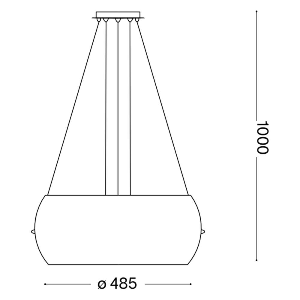 Схема с размери на пендел Ideal Lux Audi-10 SP5 016863