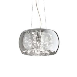 Пендел Ideal Lux Audi-80 SP5 197661 5хG9 Ø40 см опушено стъкло - продуктов изглед