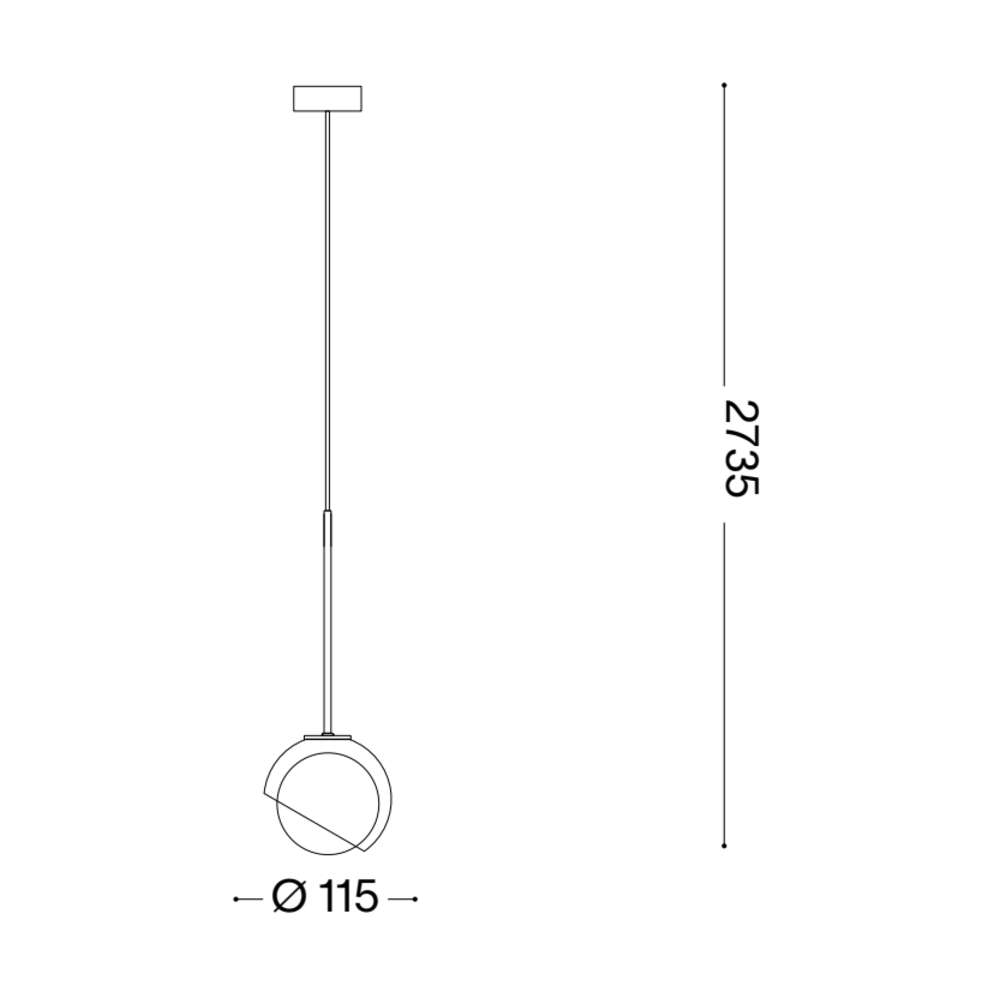 Ideal Lux Bloom SP1 D12 366623 - схема с размери