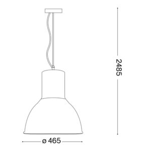 Схема с размери на пендел Ideal Lux Breeze SP1 Big 232041