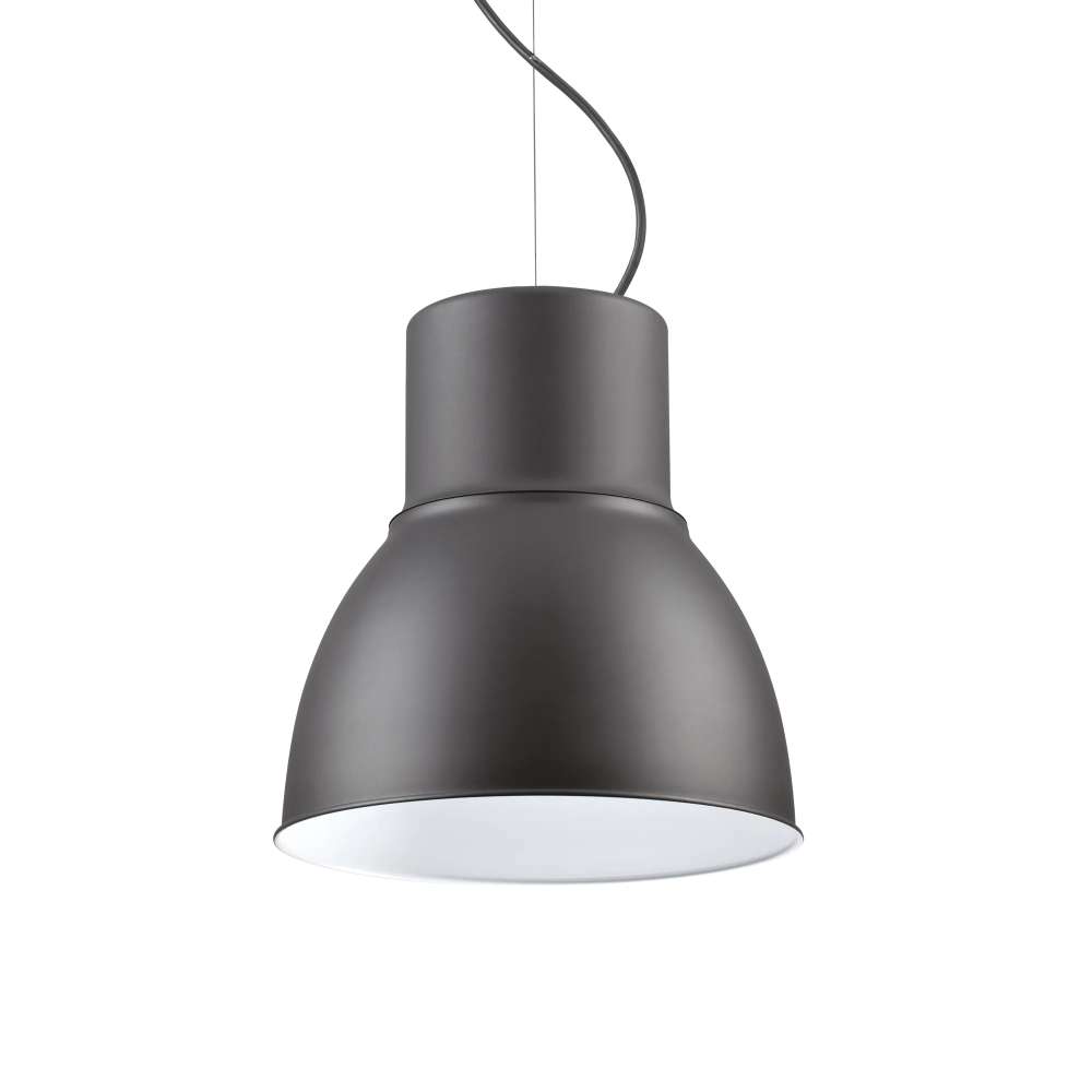 Пендел Ideal Lux Breeze SP1 Big 232041 - сив метален абажур с бяла вътрешност
