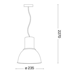 Схема с размери на пендел Ideal Lux Breeze SP1 Small 137681