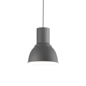 Пендел Ideal Lux Breeze SP1 Small 137681 - сив метален абажур с бяла вътрешност
