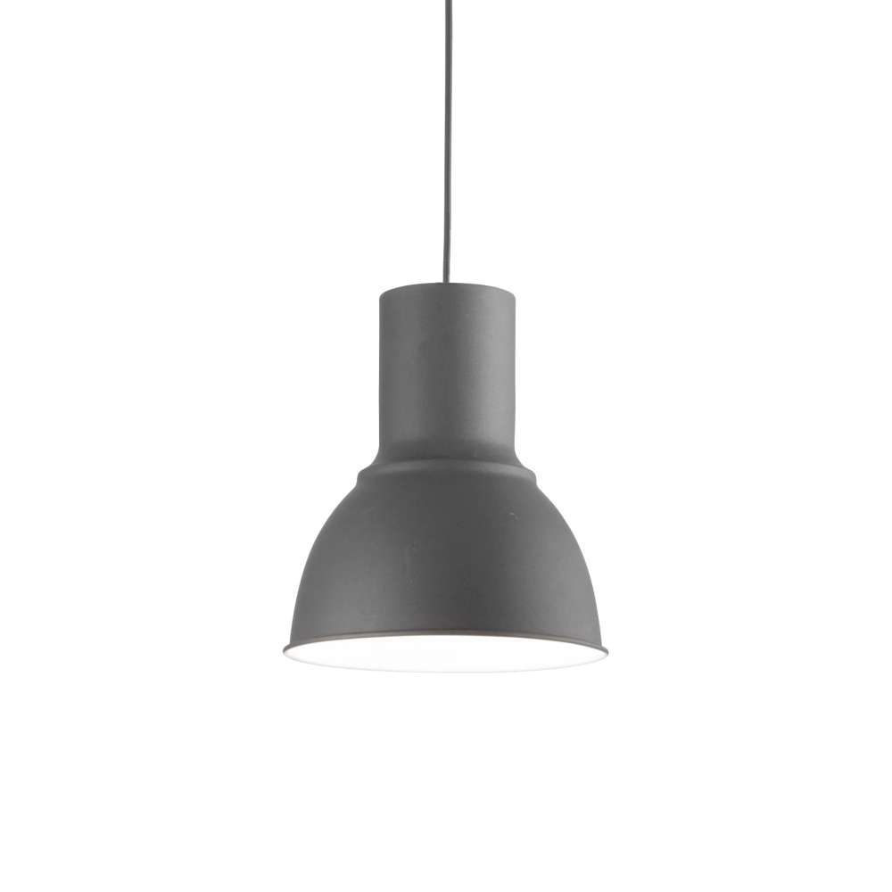 Пендел Ideal Lux Breeze SP1 Small 137681 - сив метален абажур с бяла вътрешност