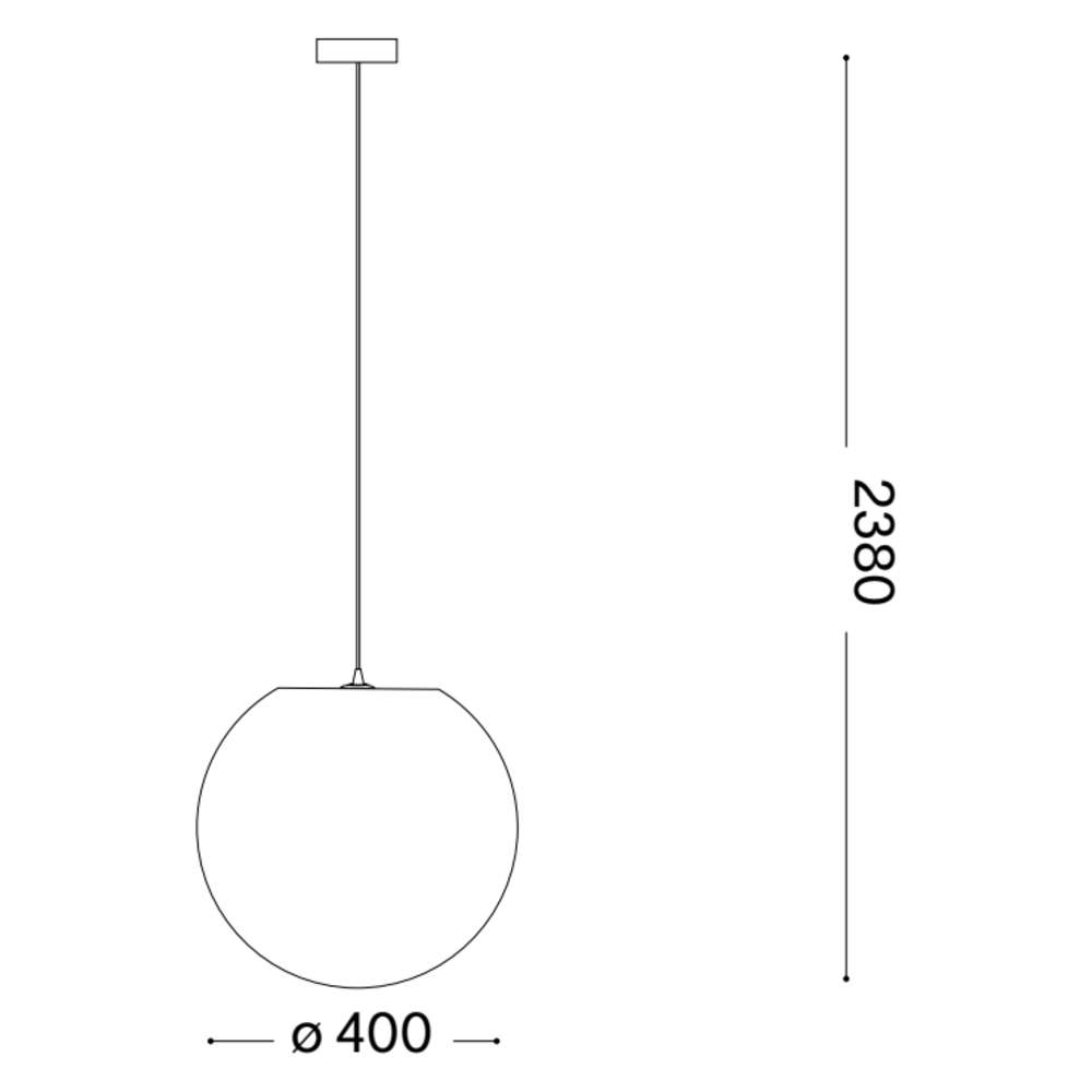 Схема с размери на пендел Ideal Lux Carta SP1 D40 226033
