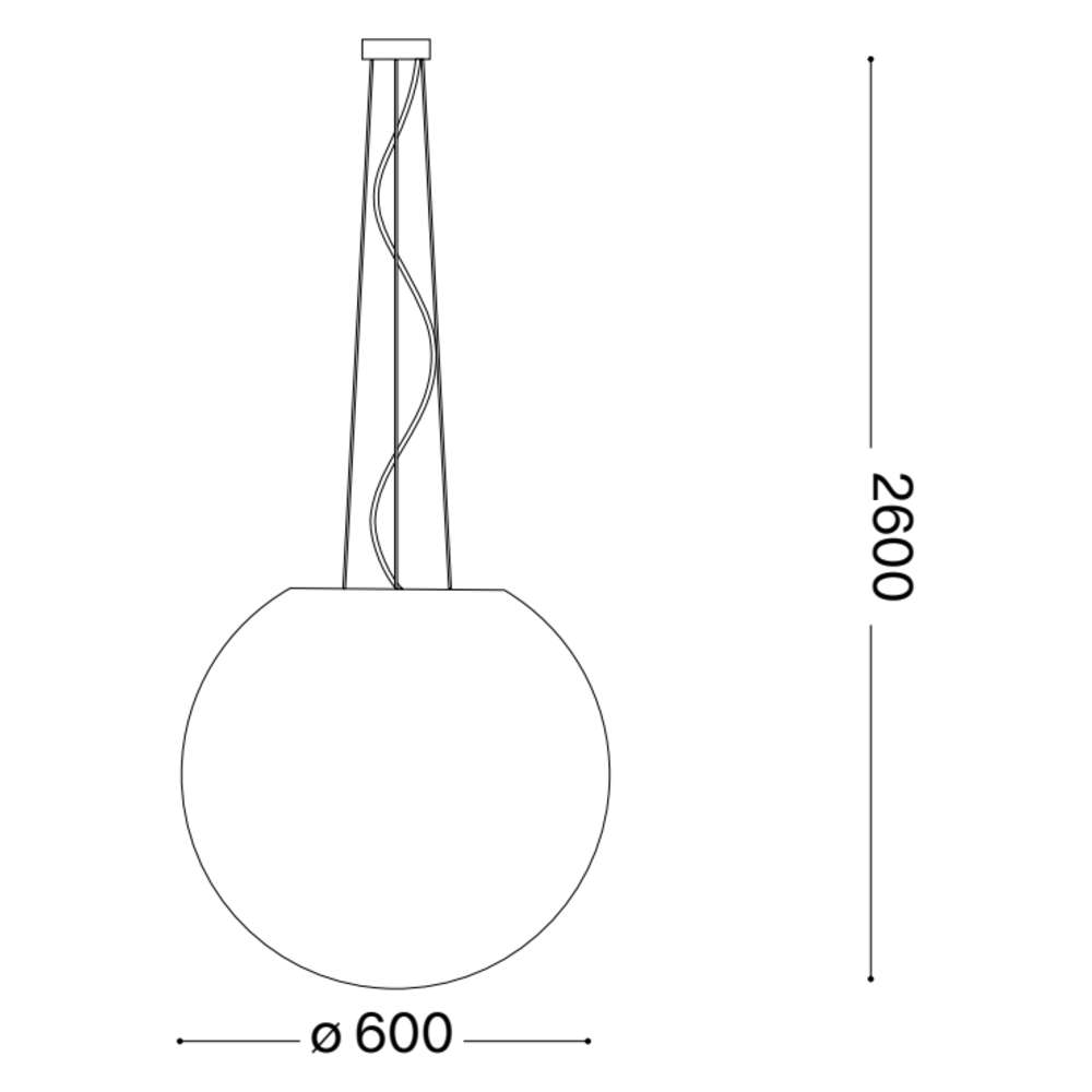 Схема с размери на пендел Ideal Lux Carta SP1 D60 272139