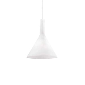 Пендел Ideal Lux Cocktail SP1 Small 074337 с бял стъклен абажур Ø20 см