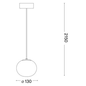 Официална схема с размерите в милиметри на Ideal Lux Cotton SP1 D13 297781