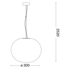 Официална схема с размерите в милиметри на Ideal Lux Cotton SP1 D30 297767