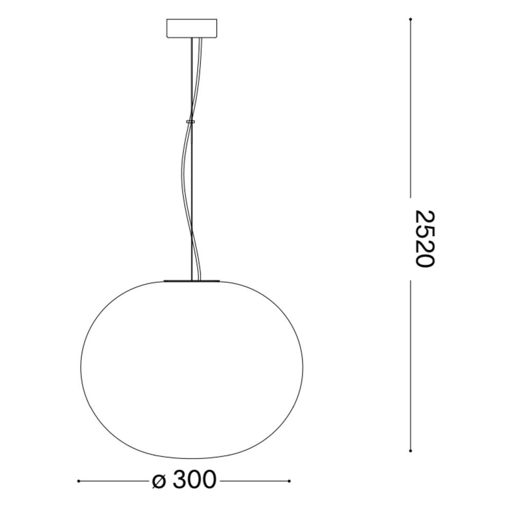 Официална схема с размерите в милиметри на Ideal Lux Cotton SP1 D30 297767