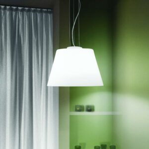 Ideal Lux Cylinder 025438 - бял стъклен пендел над умивалник