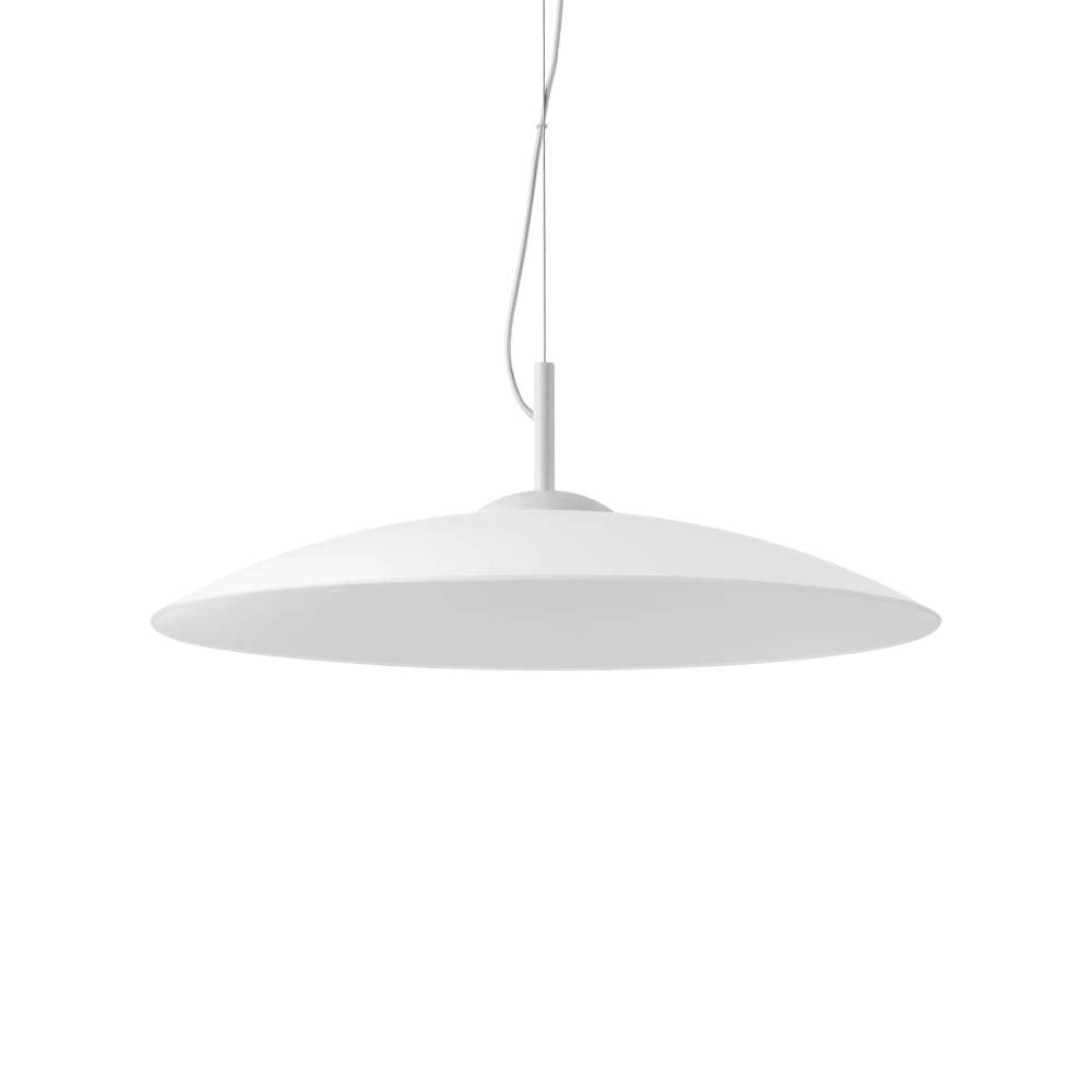 Пендел за хол Ideal Lux Eclipse SP1 BIANCO 338767 с широк стъклен абажур Ø60 см
