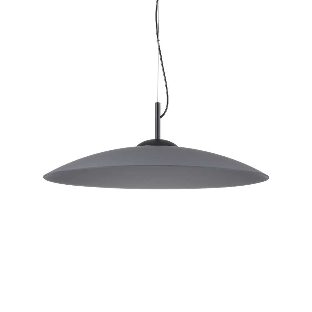 Пендел за хол Ideal Lux Eclipse SP1 NERO 338774 с широк стъклен абажур Ø60 см