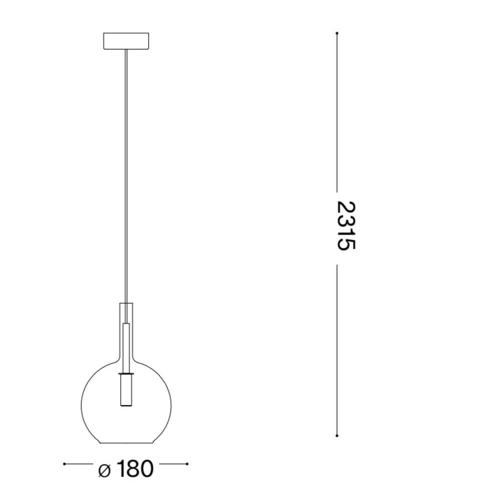 Оригинална схема с размери на Ideal Lux Empire SP1 Sfera 309811