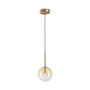 Пендел Ideal Lux Equinoxe SP01 D15 345345 - месингово покритие и кехлибарено стъкло